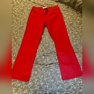 Brilliant Red Gap Bootcut 5 pocket jeans. NWOT